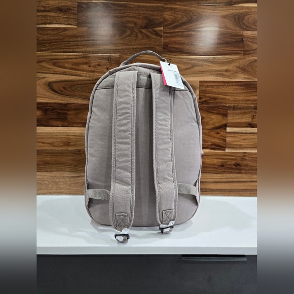 Kipling Backpack Large Tan Color 15" Laptop Bookbag NEW Seoul - Picture 11 of 15